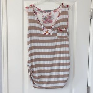 Olivia Moon striped floral tank 1X